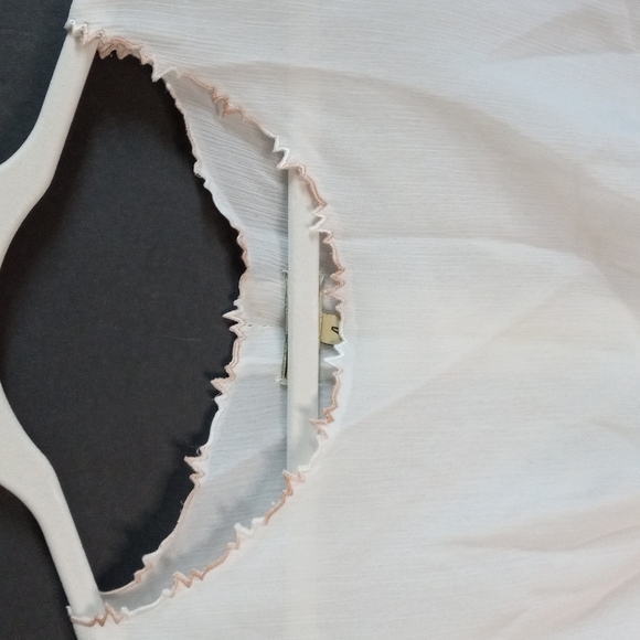 Sifa Fashion Vtg Ivory Sheer Top - Picture 2 of 9